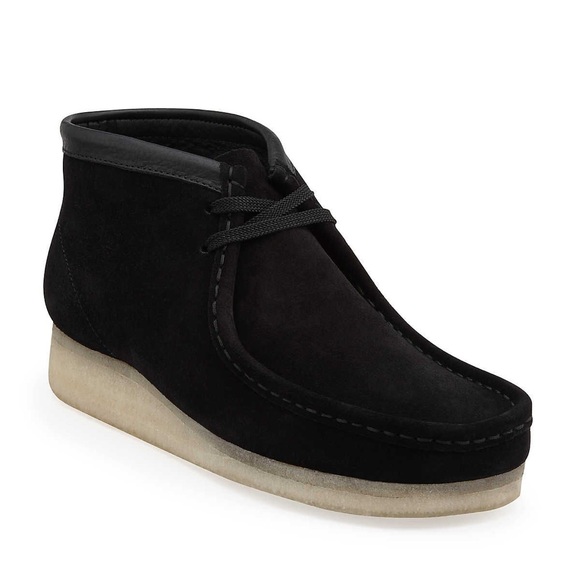 clarks wallabees mens black